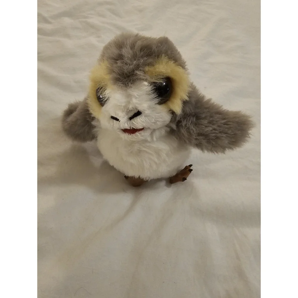 Star Wars Porg Plush Stuffed Animal Toy Gray White Soft Disney Lucasfilm